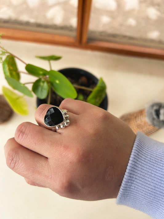 Anillo Ónix Corazón