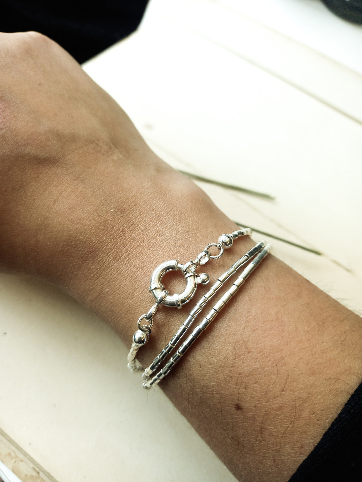Pulsera Mostacilla Tubo