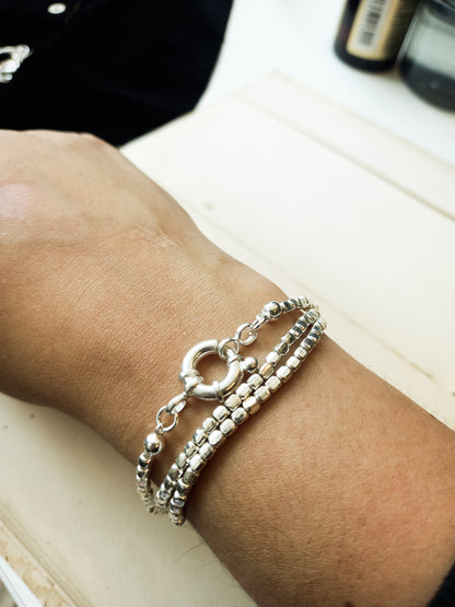 Pulsera Mostacilla Cuadrada