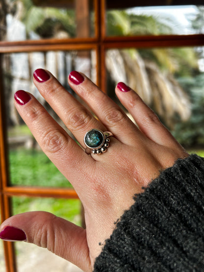 Anillo Corona Labradorita