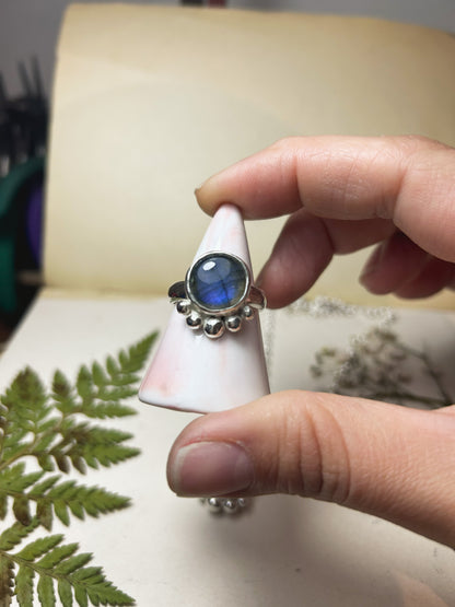 Anillo Corona Labradorita